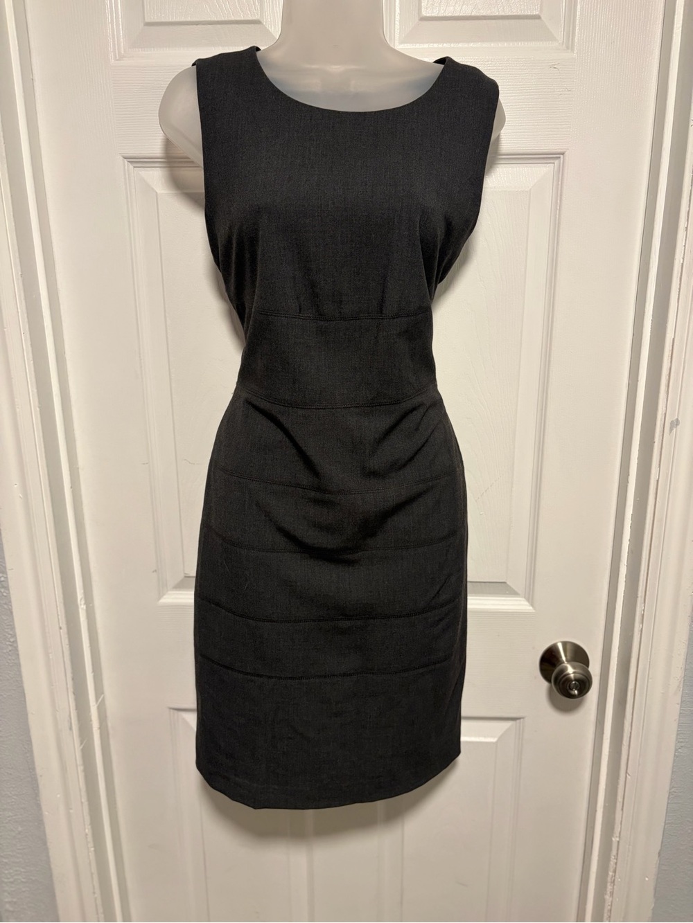 Calvin Klein charcoal gray Sleeveless Sheath Dress